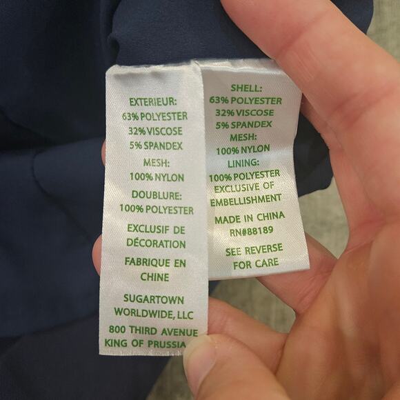 Lilly Pulitzer Benita Embellished Shift Dress Women 10 Blue Cocktail Preppy Glam - Picture 14 of 15